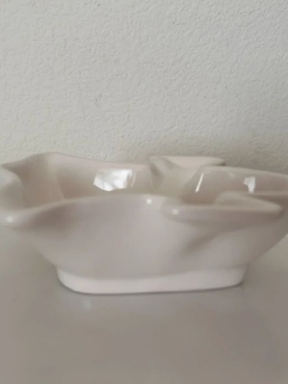 Ceramic White Ghost Halloween Candy Dish Bowl UNUSED
